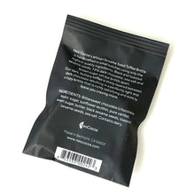 Load image into Gallery viewer, Back side of Sesame brittle 1oz sized bag with description of product, ingredients, bar code and logo.