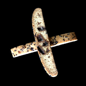 2pc Black Sesame Seed Toffee Brittle Biscotti