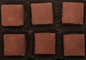 Salted Caramel Dark Chocolate Truffle cocoa powder hearts of 2.4oz 6 pieces per box